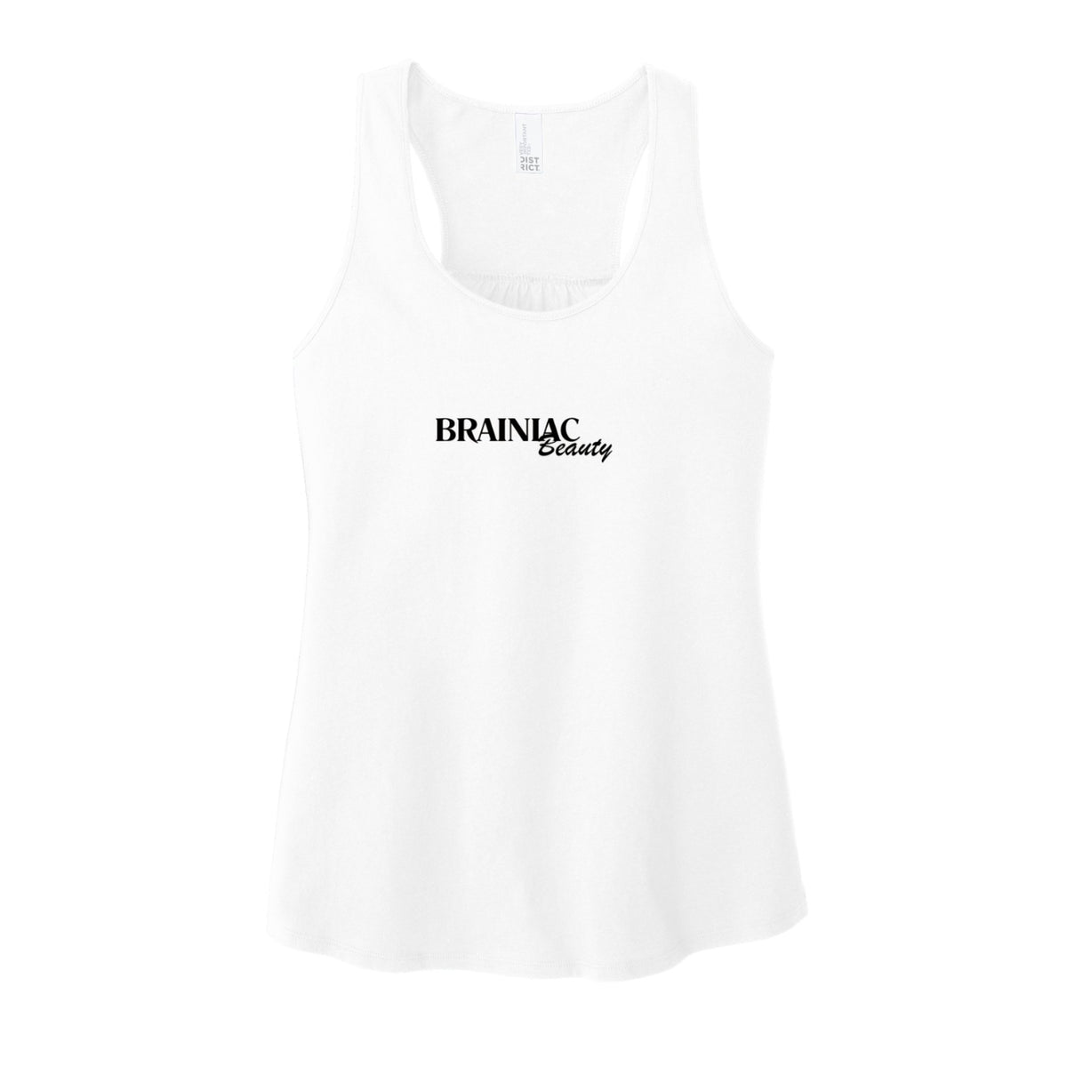 White Brainiac Beauty Muscle Tank
